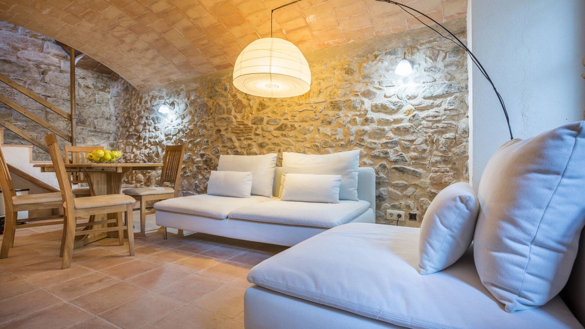 Cruilles House | Near Beaches, Chic, Stylish Stone Cottage in Medieval Village, Lush Countryside