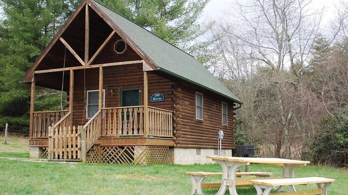 Laurel Springs Cabin | Near Blue Ridge Parkway, Pet Friendly Cabin w/WIFI & Pond Views, Gas Frpl