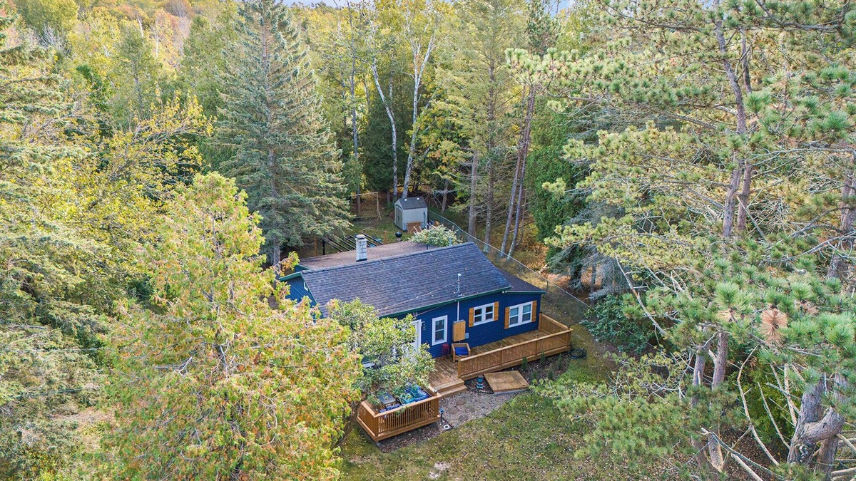 Northern Lower Peninsula House | NEW 2025: Wooded Retreat across from Lake MI