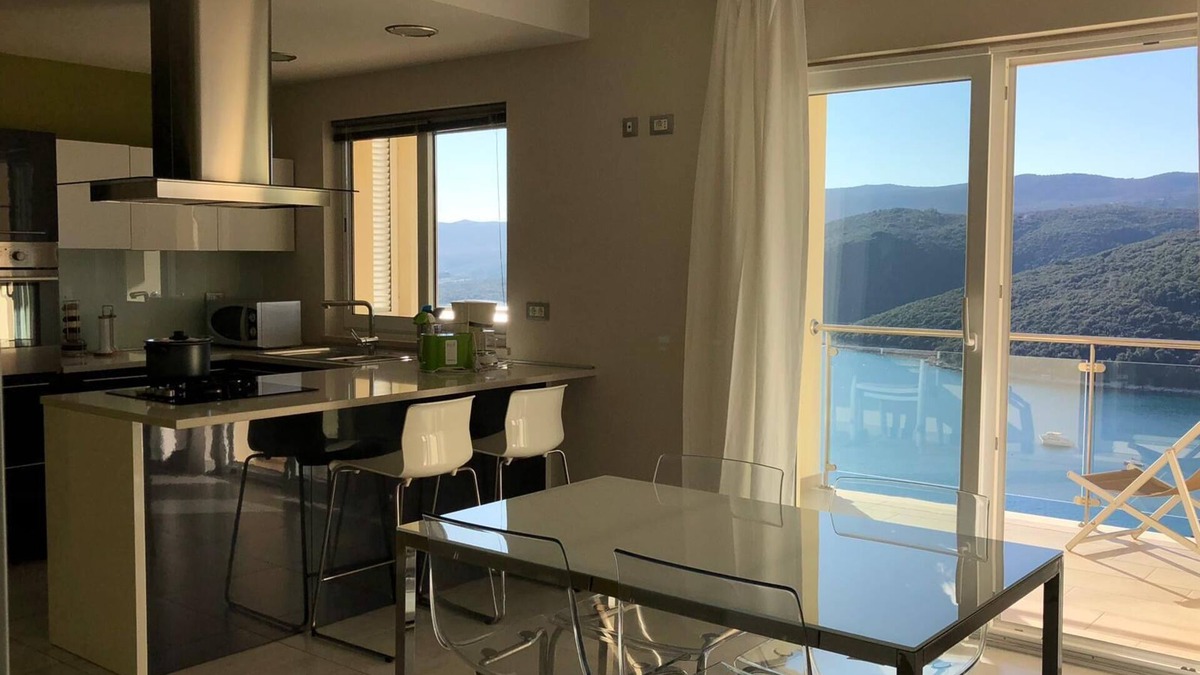 Rabac Apartment | New apartment (128m2), terrace, sea view, A/C, Free Wifi & parking