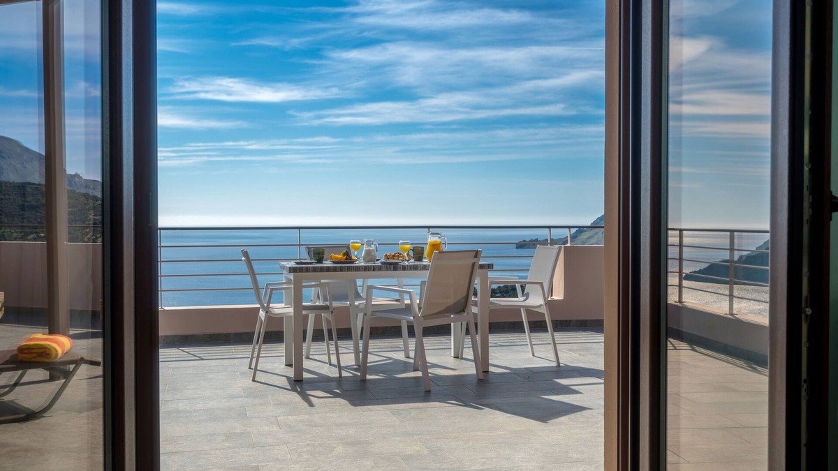 Mirthios Apartment | New built apartment 15 min walk from beach private terrace PANORAMIC seaview