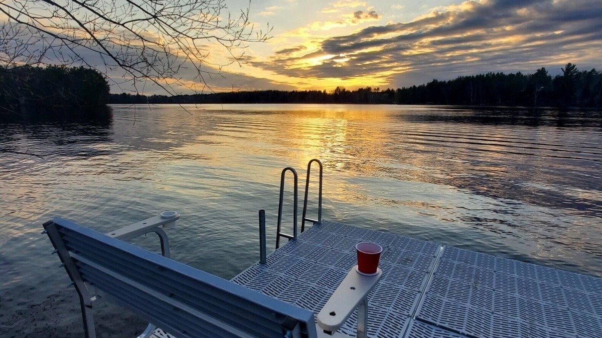 Phillips Cabin | New cabin with lake-facing windows on 400-acre Long Lake of the Phillips Chain.