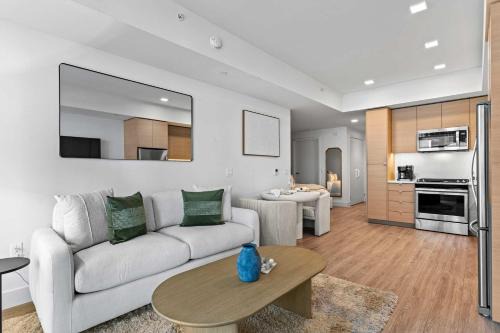 Civic Core Apartment | NEW Downtown Luxe King Suite with Sauna & Pool Access