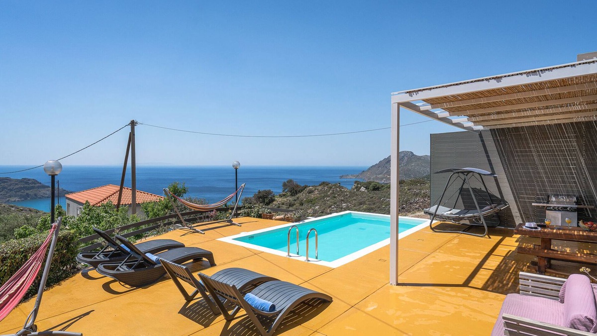 Mirthios Villa | New Modern Villa Mirthios Panorama with Private Pool and BBQ.