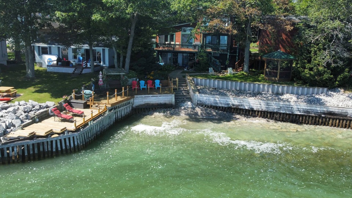 East Tawas Apartment | New! Schmidt's Cove - Incredible Private Lakefront Studio Apartment on Lake Huron!