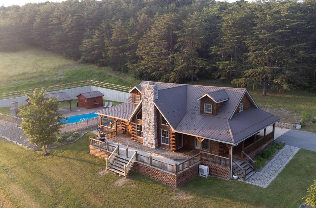 Concord Ski Chalet | NEW! Secluded Cabin with Views, Pool & Hot Tub