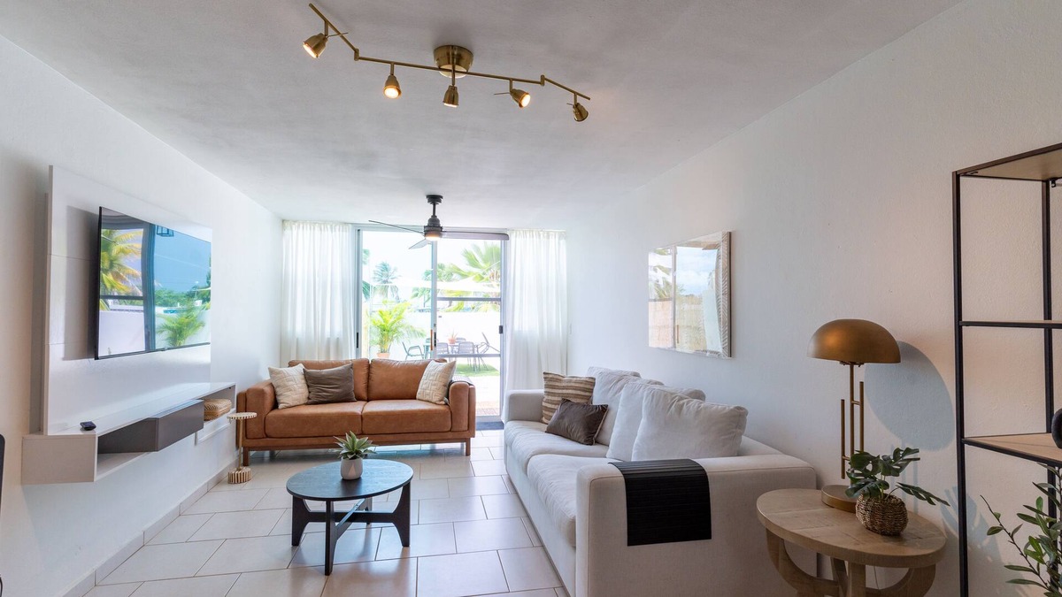 Yeguada Apartment | NEW Spacious Garden Haven 3BR Near The Beach - 5 Min Drive