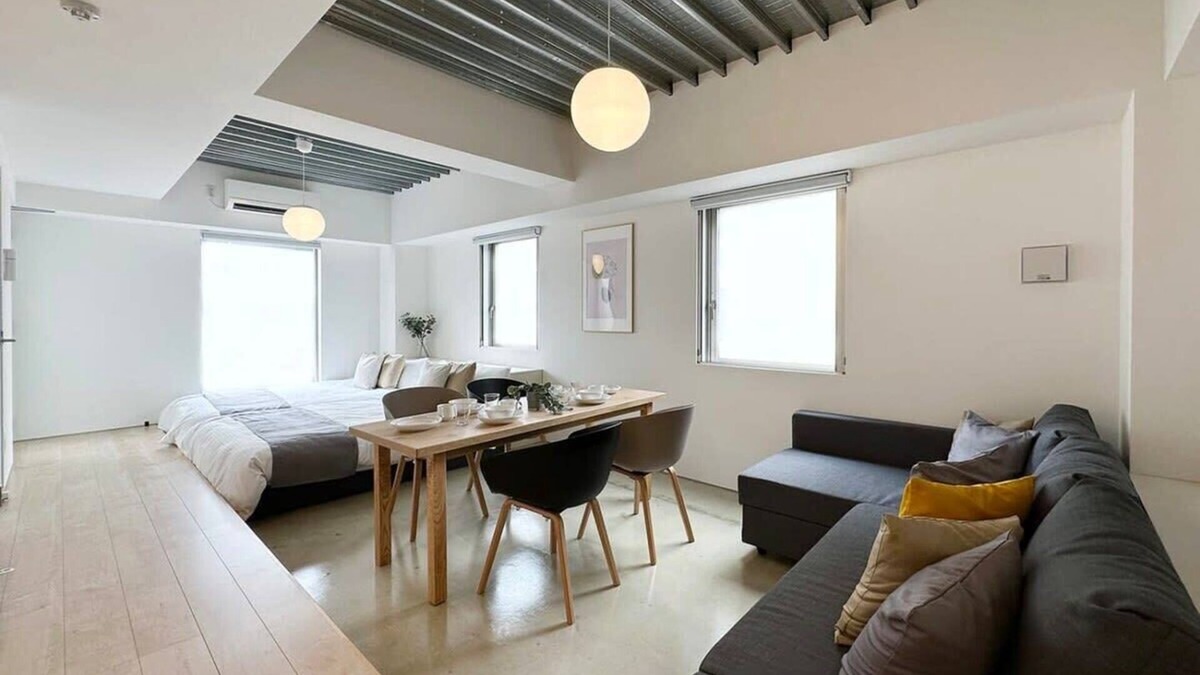 Hiroshima City Centre Apartment | New Studio Apt in the City Center for 6Ppl