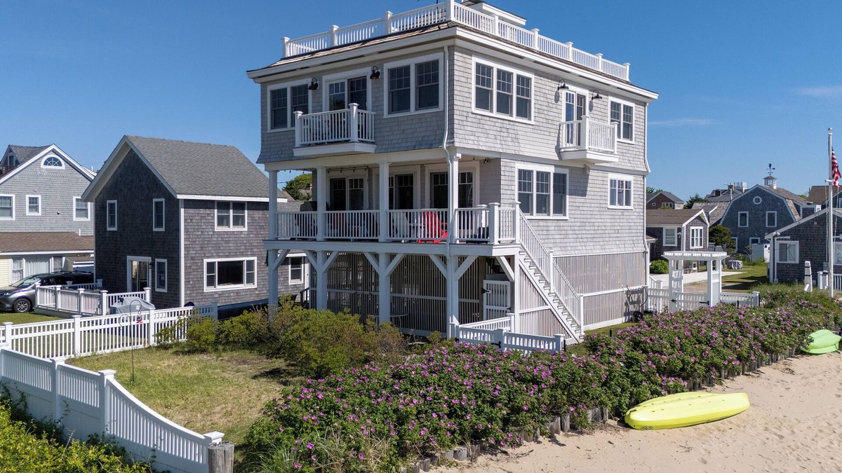 Popponesset House | New to market Ocean Front Gem steps to Beach! 25 minutes from cape bridges.
