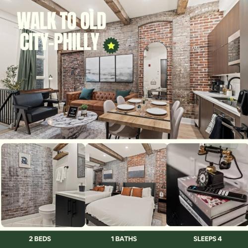 Old City Apartment | New Townhouse Sleep 4 Old City Walk to Everything!