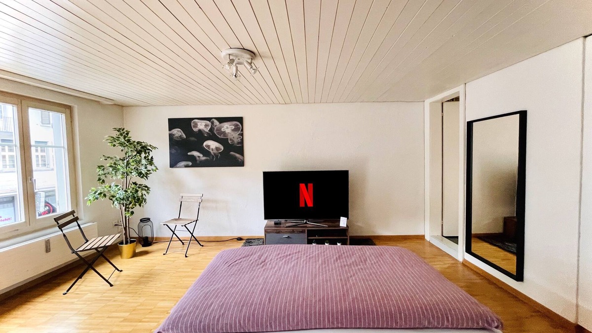 St. Gallen Apartment | Newly furnished beautiful old building apartment in the center with Apple TV O1