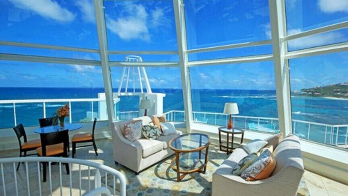 Oyster Pond Condo | Newly Renovated Luxury Ocean Front Condo* Stunning Lighthouse Escape!