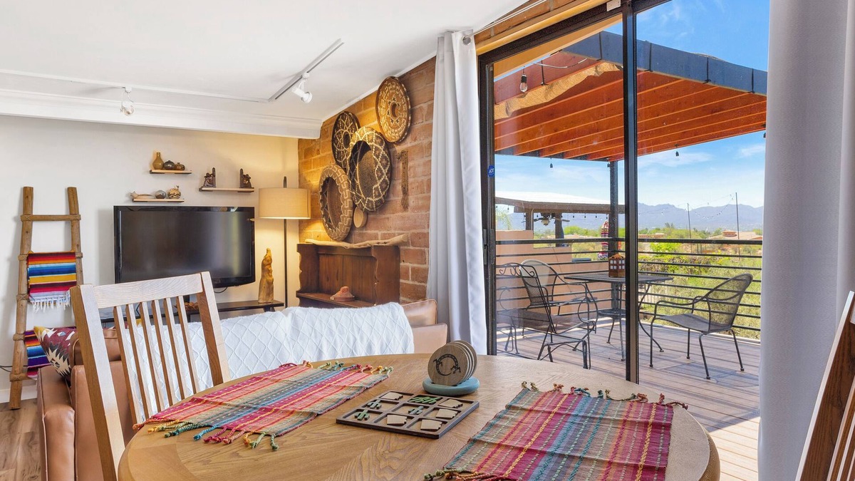Oracle Foothills Estates Apartment | Newly remodeled suite! Large private deck w/mountain and sweeping sunset views