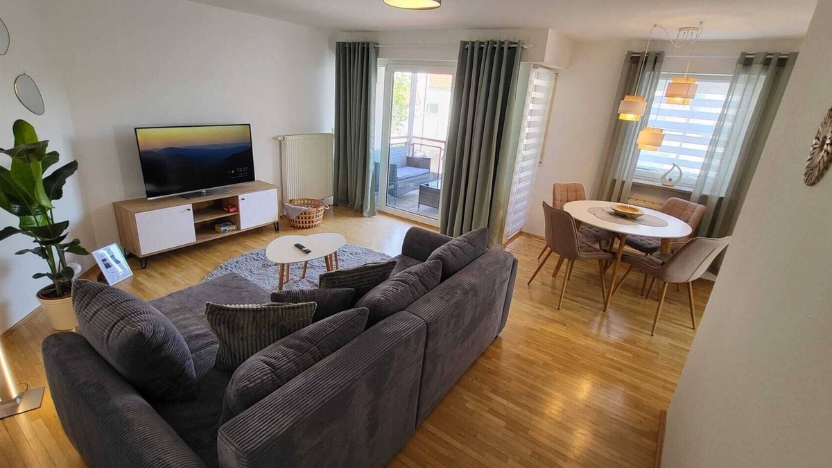 Bad Buchau Apartment | nJoy! Federsee Getaway | Central | Coffee | Balcony