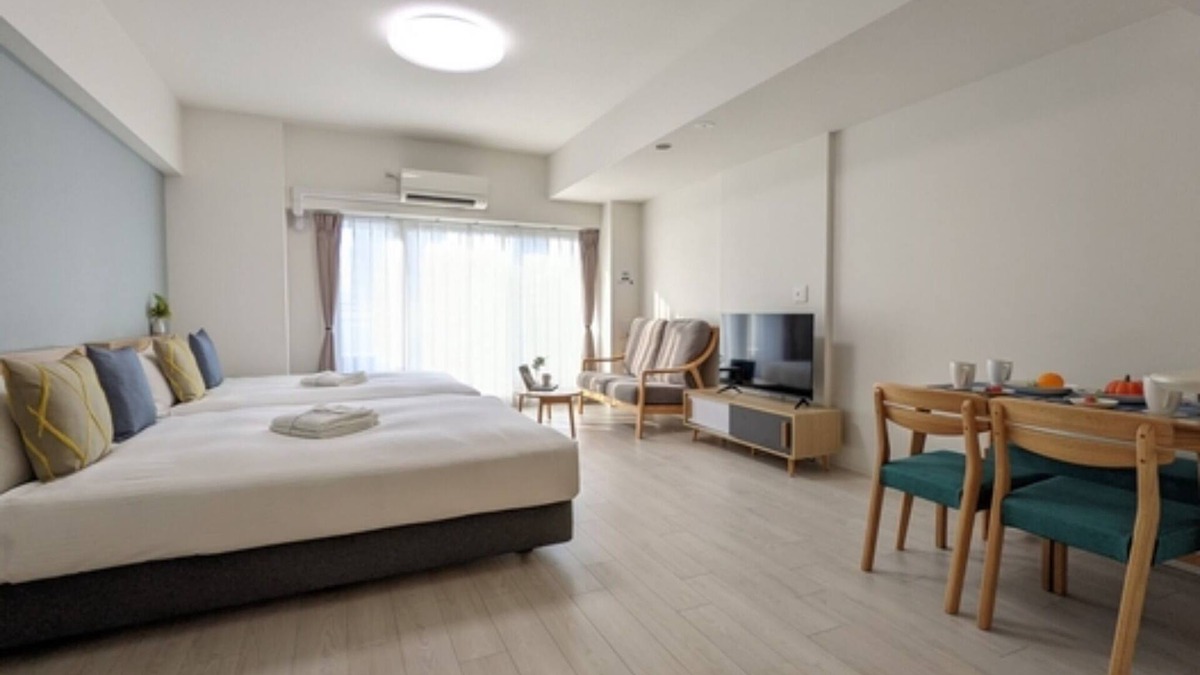Tennoji Hotel | Nonsmoking 2 double beds Standard plan Gourme/Osaka Ōsaka