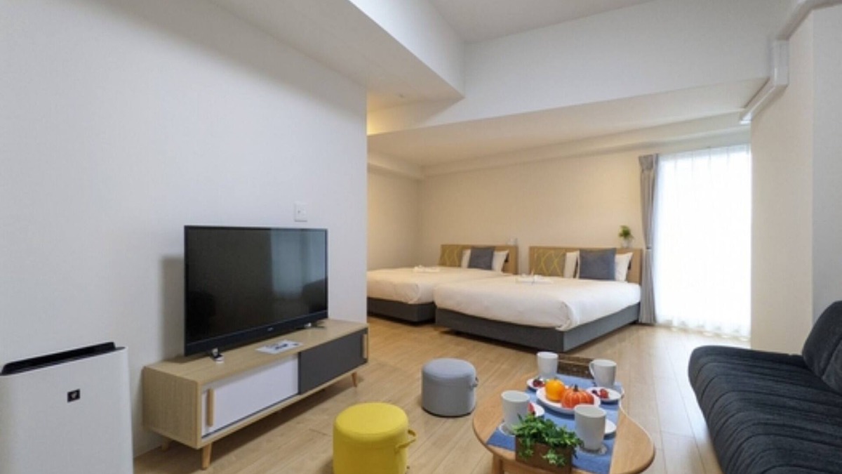 Tennoji Hotel | Nonsmoking Corner double bed x2 Standard plan/Osaka Ōsaka