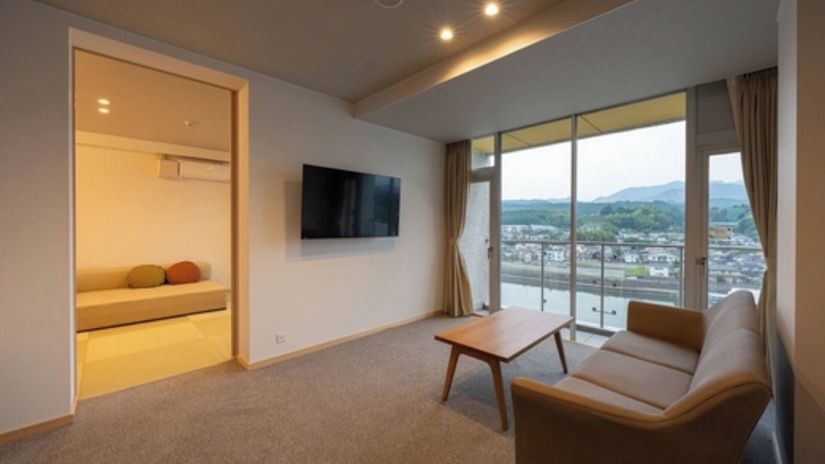 Hita Hotel | Nonsmoking Deluxe JapaneseWestern room with ri/Hita Ōita