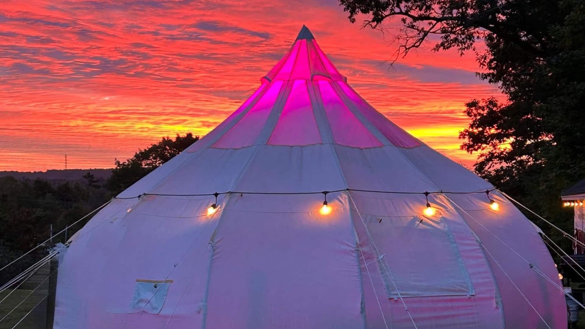 Athens RV Rental | Northwoods Glamping Tent with WiFI, AC/Heat, Hot Tub, ATV and Snowmobile Access