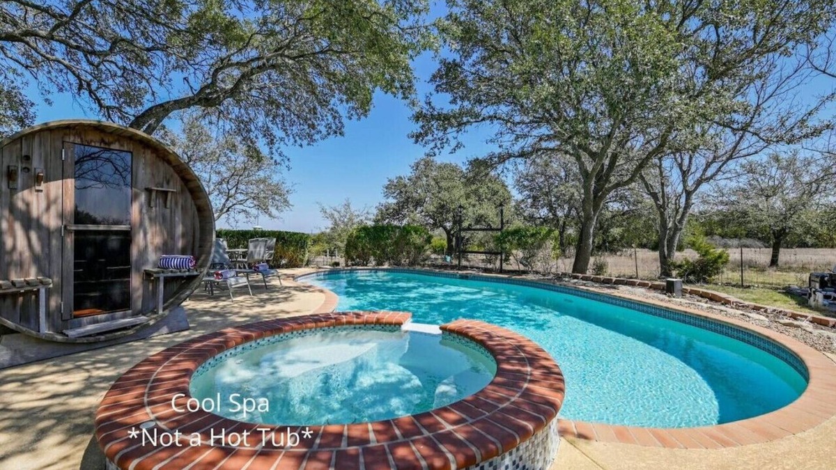 Liberty Hill House | 'Oak Hollow'- 40 Acre Country Escape w/Pool, Sauna, Pet-Friendly!