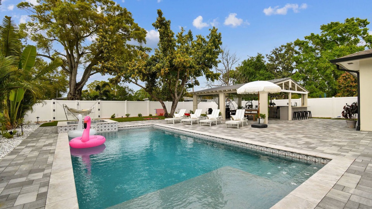 Riverside Heights House | Oasis Group Retreat, Pool, Hot Tub, Outdoor Fun for Up to 16 Guests