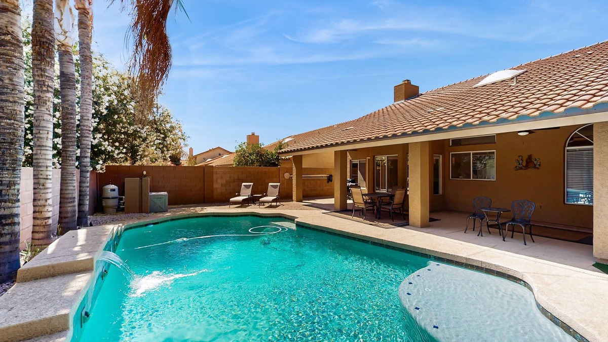 Paradise Park Vista House | Oasis in Sunny Scottsdale—where comfort, games, and poolside relaxation.