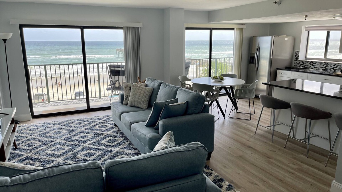 Daytona Beach Shores Condo | Ocean front double balcony, fully remodeled!