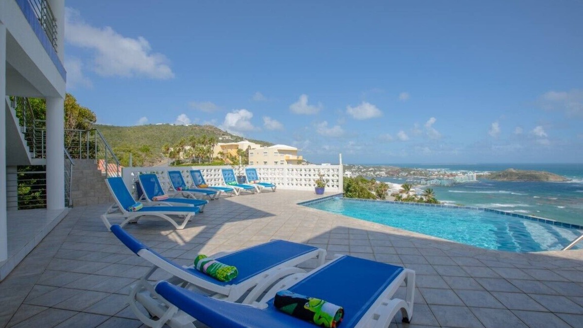 Dawn Beach Estates Villa | Ocean Pearl, Location! location! Ocean view all the way to St. Barths & Anguilla