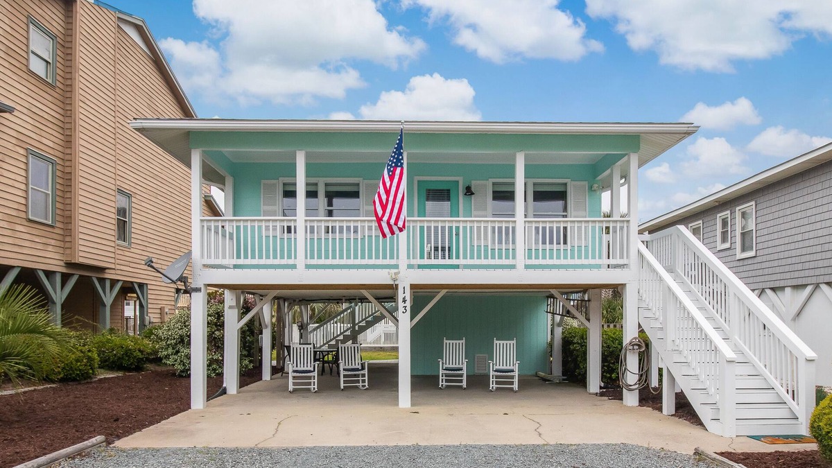 Ocean Isle Beach House | Ocean View! Adorable, Second Row Single Family Home in Ocean Isle Beach