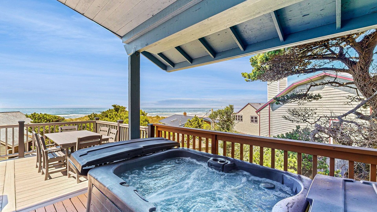 Manzanita Cottage | Ocean-view, dog-friendly home with private hot tub & deck - walk to the beach