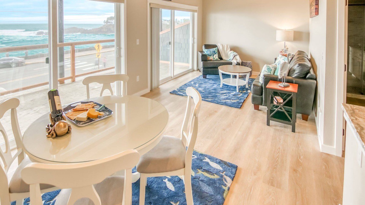 Depoe Bay Condo | Ocean View & Whale Watching! Dog Friendly in Depoe Bay!