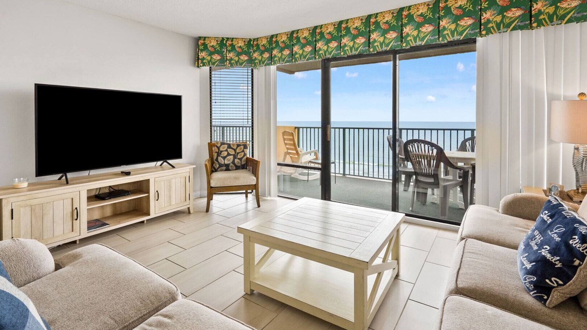 Ocean Drive Condo | Oceanfront 4BR condo with stunning views, balcony, pool & beach access in North Myrtle Beach