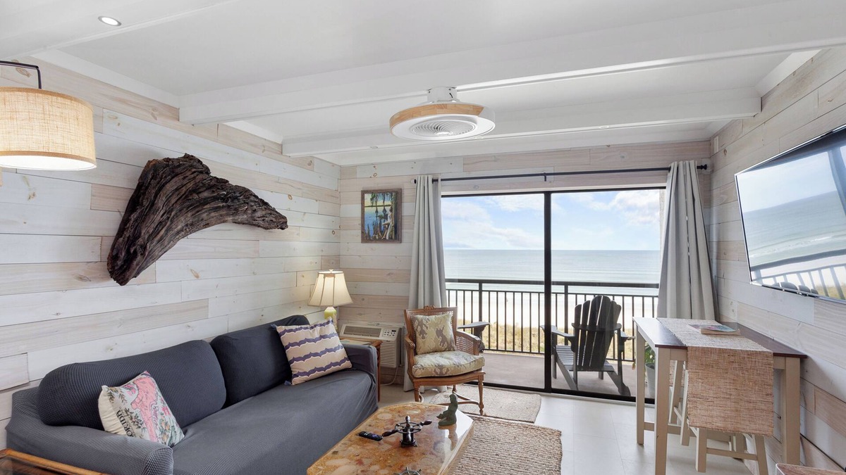 Crescent Beach Condo | Oceanfront Balcony Suite with On Site Front Desk and Daily Housekeeping