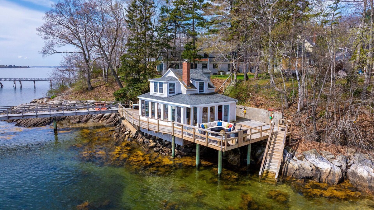Mid-Coast and Islands Cottage | Oceanfront Boathouse on Casco Bay
