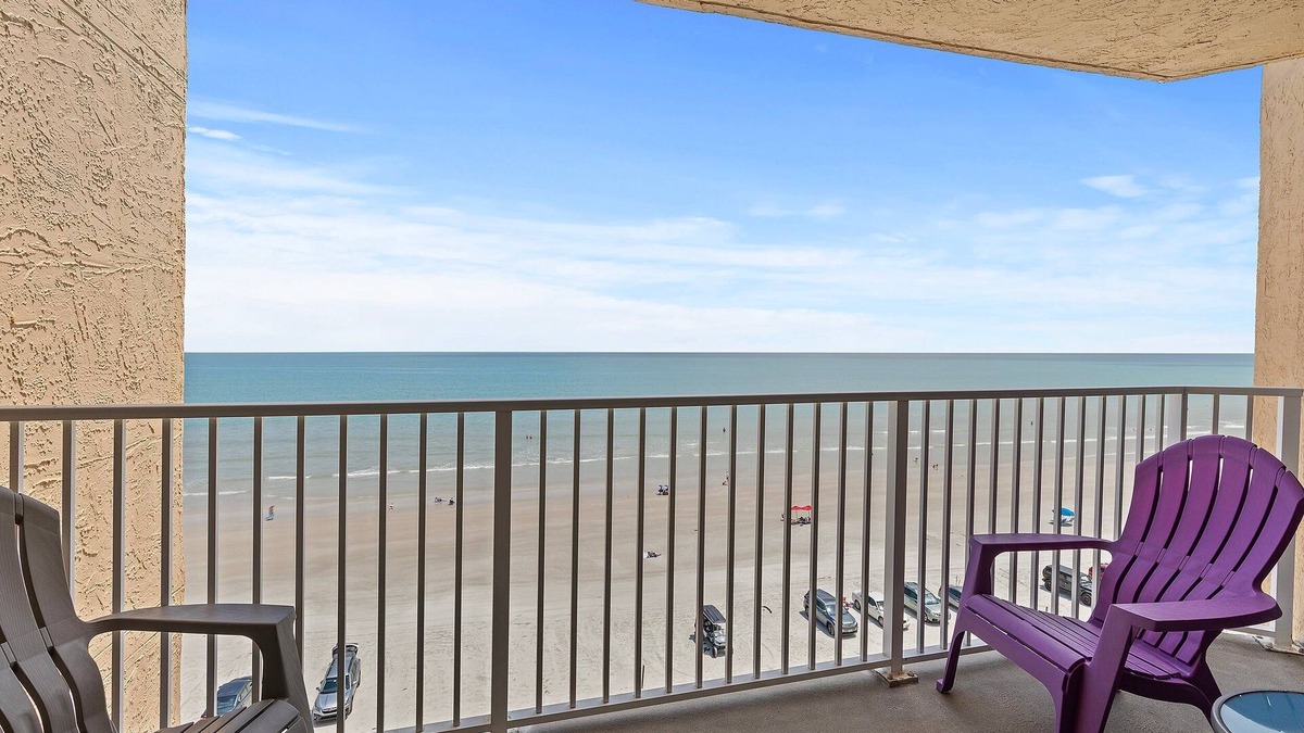 New Smyrna Beach Condo | Oceanfront Condo at Oceania Beach Club - Pool, Balcony, Sleeps 6, Walk to Flagler Ave!
