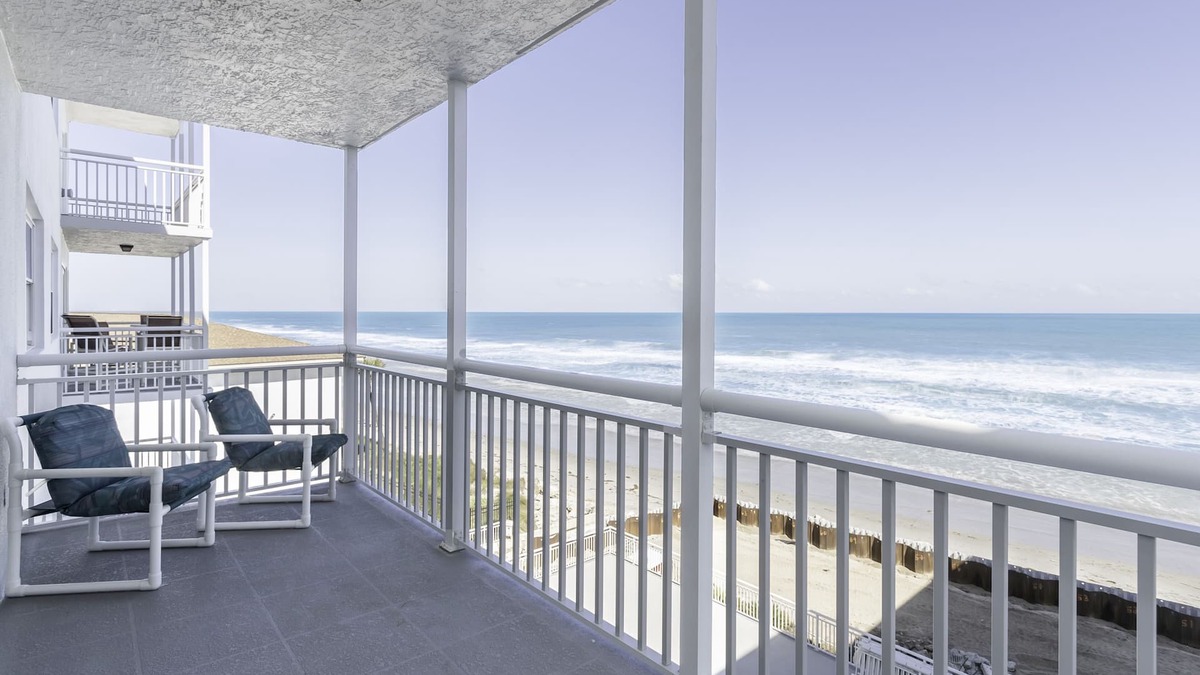 South Patrick Shores Condo | Oceanfront Getaway - 2 Bedroom Condo with Beach Views!