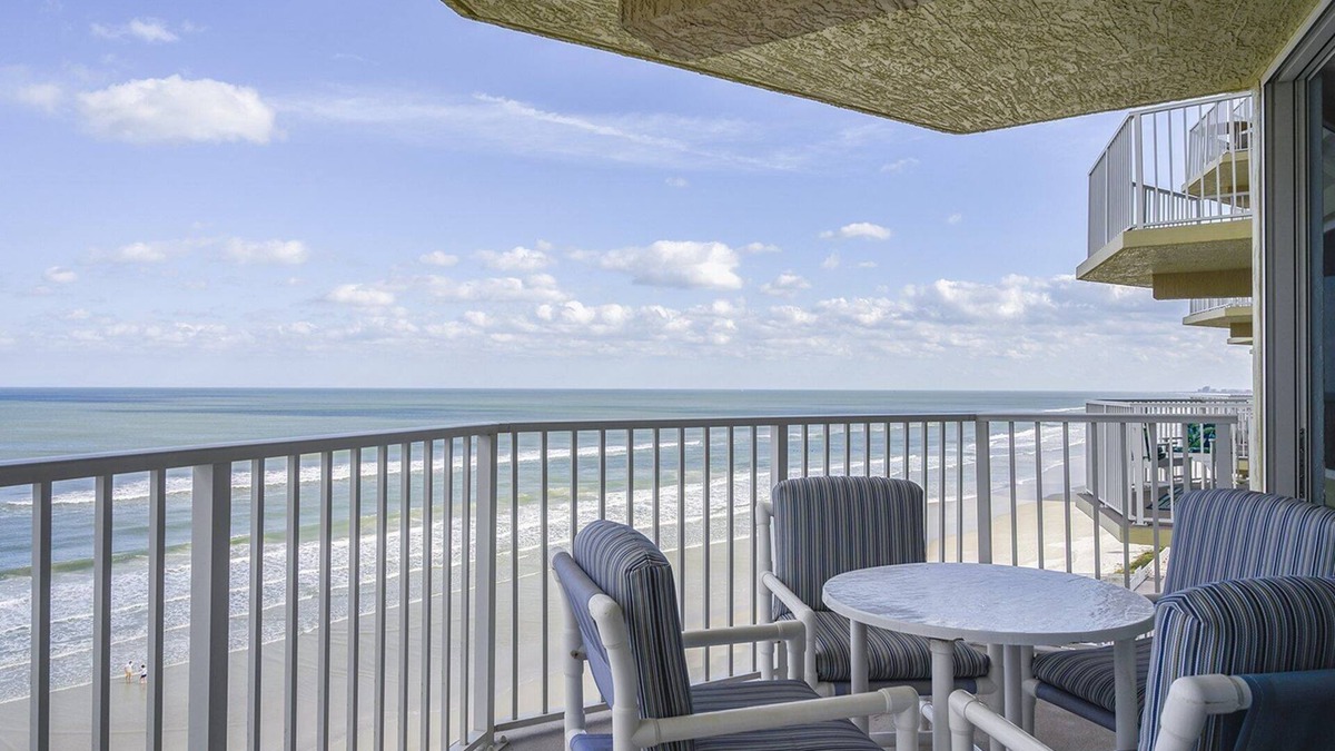 Daytona Beach Shores Condo | Oceanfront Spectacular Views on Traffic Free Beach Unit 803 at Shores Club