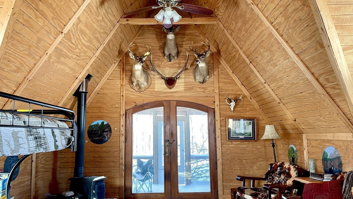 Westboro Cabin | Off grid solar a-frame cabin Northwoods Farm Stay Hundreds of Acres to Explore