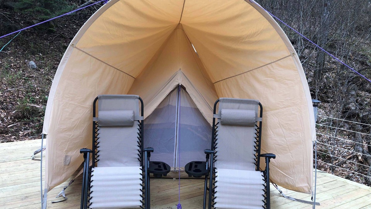 Ferndale RV Rental | Okama Abon Bell Tent, River View Taino Woods 15 minutes to Bethel Woods Concerts