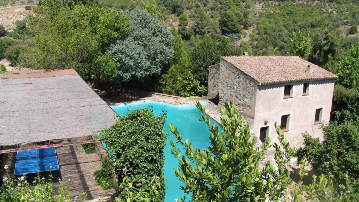 L'Aleixar Cottage | Old Mill, garden, porch with ping pong table. Swimming Pool and private barbeque