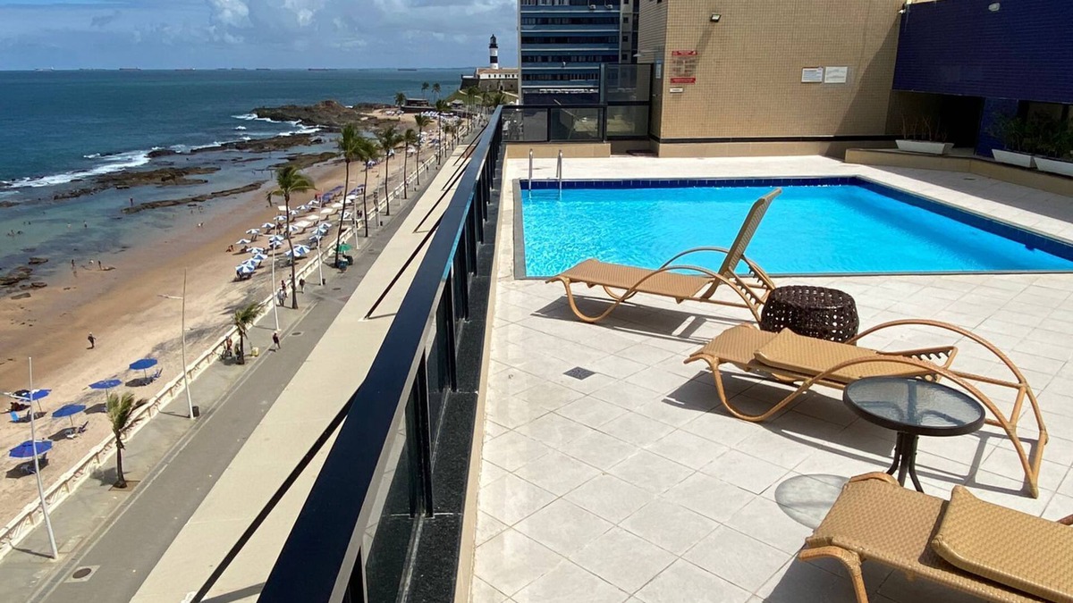 Barra Apartment | One bedroom apartment in a Flat facing the sea - Farol da Barra beach.