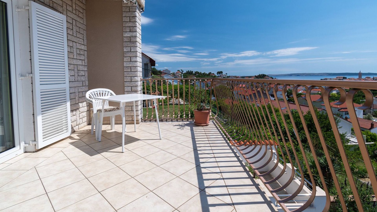 Rab Apartment | One bedroom apartment with terrace and sea view Rab (A-14120-a)