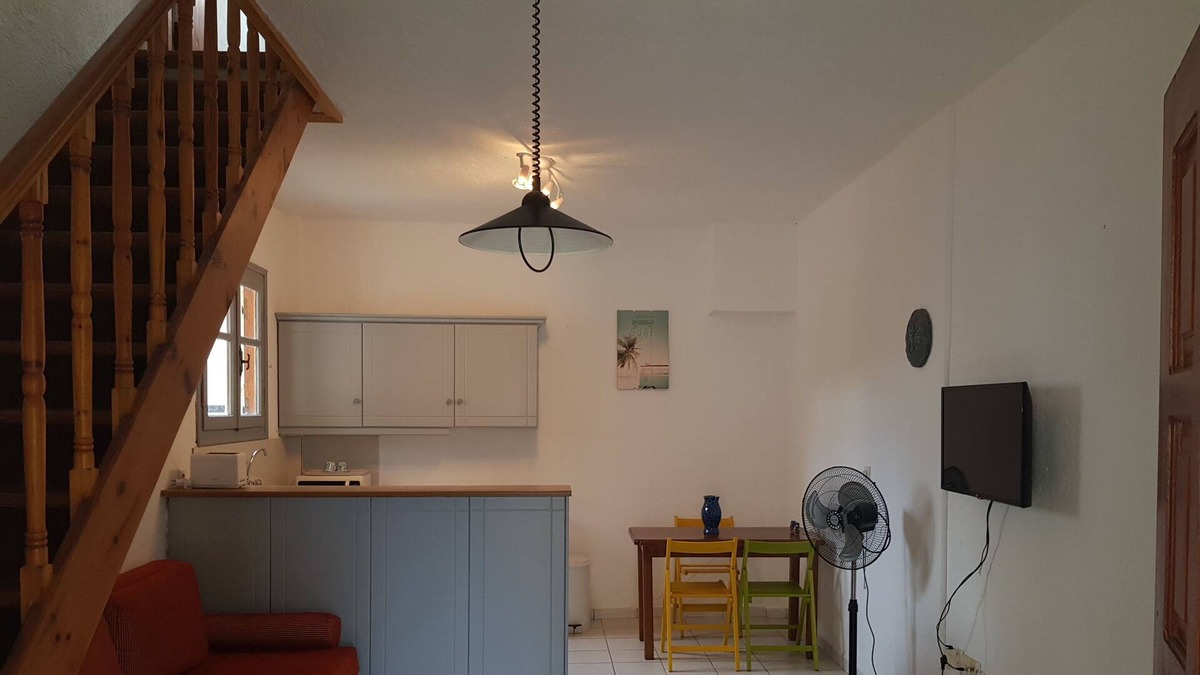Stoupa House | One bedroom house in Stoupa village Terrace & Balcony with Sea & Mountain views.