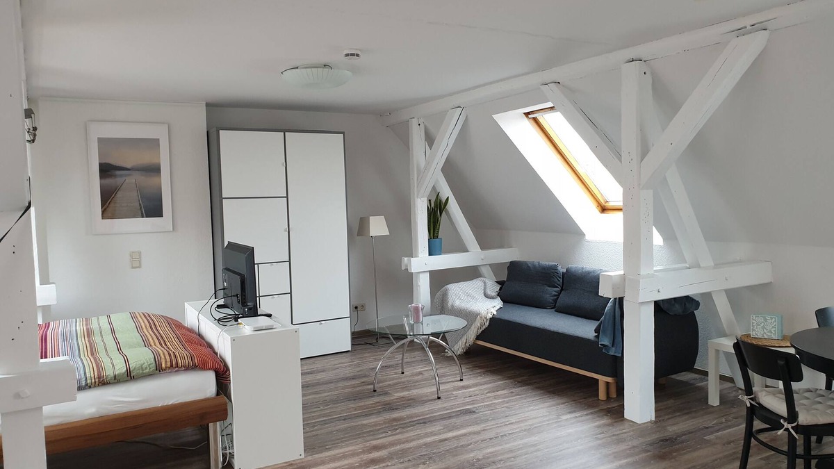 Erfurt Apartment | One-room apartment above the roofs of downtown Erfurt