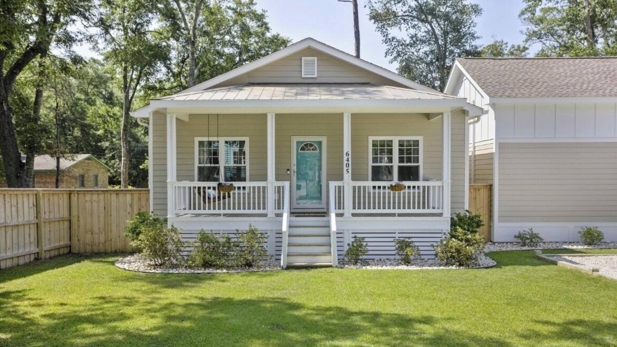Ocean Isle Beach House | Only TWO MILES to the beach! Custom bungalow. Fenced-in yard!