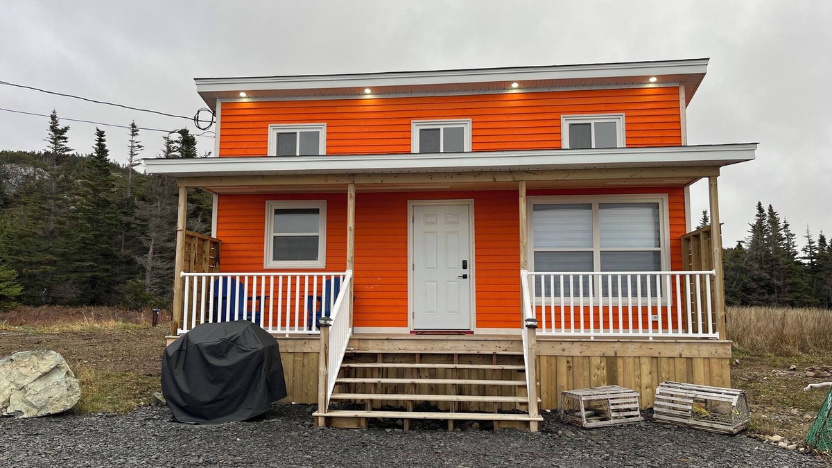 Twillingate Cottage | Orange Jellybean: Great ocean views and sunsets a short walk to town