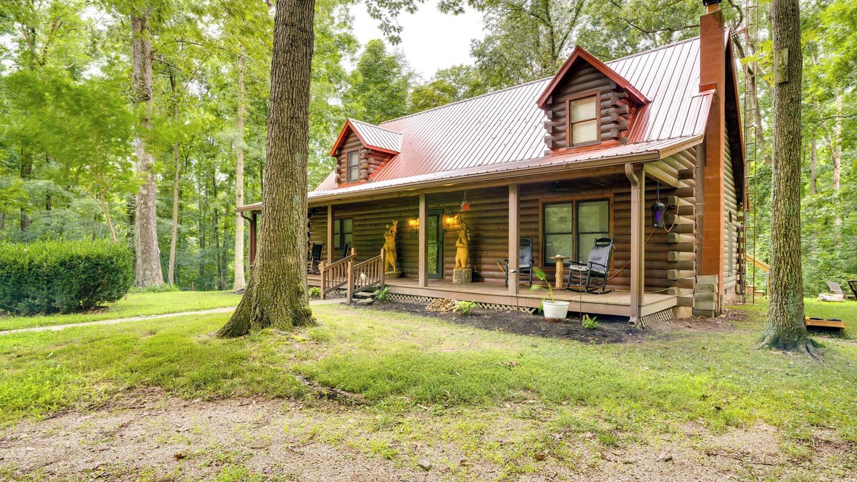 Tunnelton Cabin | Orleans Retreat w/Private Hot Tub & Fireplace!