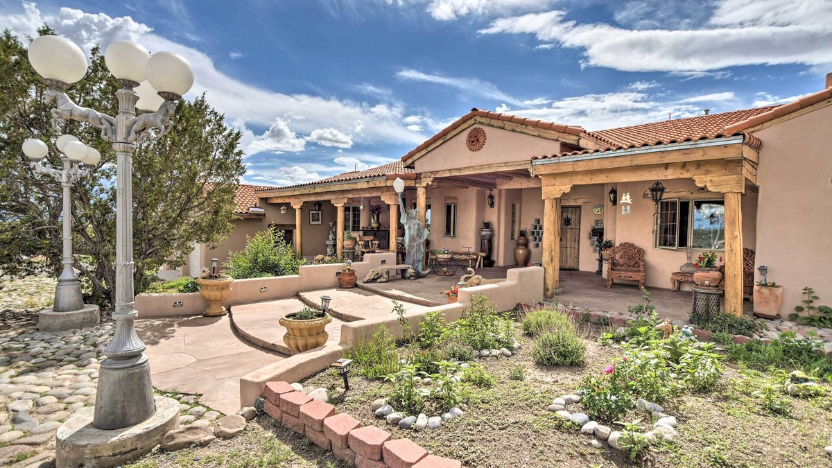 Santa Fe House | Ornate Santa Fe Adobe Home w/Gazebo + Patio!