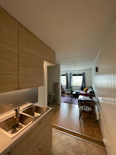 Lebesby Apartment | Overnatting Kjøllefjord, Hybelleilighet med kjøkkenkrok og eget bad