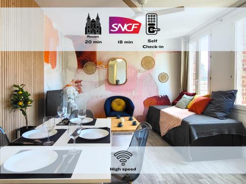 Caudebec-les-Elbeuf Apartment | Oxygen - Lumineux deux-pièces à 20min de Rouen