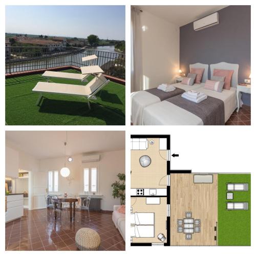 Codigoro Apartment | Palazzo Spada - Attico con terrazza vista fiume in centro